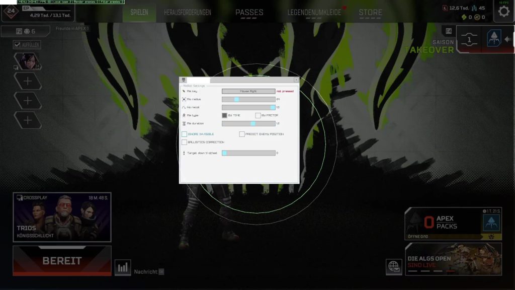 Cheat WARCHILL for APEX